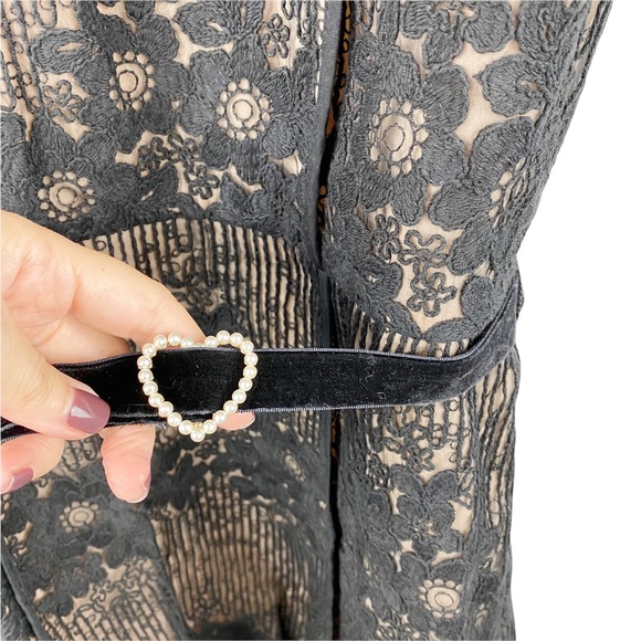 NWT Foxiedox Asha Black Nude Lace Cocktail Dress Large - Picture 7 of 14